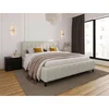 Carryhome OBLAZINJENA POSTELJA 180 cm x 200 cm , tekstil bež