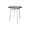 Tabure LUBE 36x36 cm bela/siva