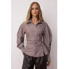 Trendyol Bluza čokolada/bela