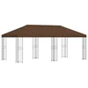 Vidaxl Paviljon s stenami 6 x 3 m Rjava Poliester in jeklo 190
