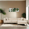 ATELIER DEL SOFA Ugaona garnitura Como Eco Right Beige Black