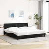 Okvir za krevet bez madraca Hanko crni 200x200 cm od tkanine