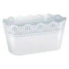 Saksija čipka lace ovalna fi 28.5cm bela