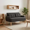 Ljubavni kauč s gumbima Crna 117 x 67 x 77 cm Bouclé
