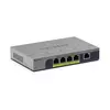 NETGEAR GS105P Brez upravljanja Gigabit Ethernet (10/100/1000) Power over Ethernet (PoE) Namizna/stenska namestitev Siva