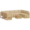 Set vanjskih sofa 10 kom. Bijela i Bež Poliester