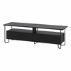 Črna TV omarica 150x45 cm Dilly – Marckeric