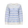 ONLY Pulover ONLXMAS NORDIC modra/bela