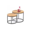 Set od 2 konferencijska stolića OREO, prečnik 43/53 cm, antracit/zlatni hrast
