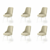 HANAH HOME Set 6 stolica Pare Cream White