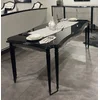 Casa Padrino luxury baroque dining table with 8 table legs black/gray - Magnificent baroque style kitchen table - Luxury baroque dining room furniture - Baroque dining room furniture