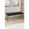 Hanah Home klupa Arwen, 105 cm, crna / prirodno drvo