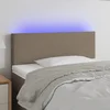 LED uzglavlje smeđesivo 80 x 5 x 78/88 cm od tkanine