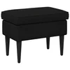 Stolica za noge Crna 55 x 35 x 41 cm Baršun