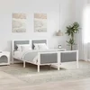 Krevetna konstrukcija Svijetlo siva 135 x 190 cm tkanina