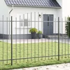 Vrtna Ograda 7 pcs Siva 170 x 165 cm Čelik s prahom premazan