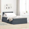 Krevet s od storage s uzglavljem Tamno siva 120 x 200 cm Baršun