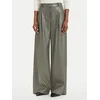 BOSS Hlače iz umetnega usnja Tiana4-M 50564757 Temno zelena Wide Leg