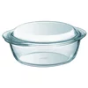 Pyrex Okrogli pekač s pokrovom, 3L, iz borosilikatnega (kaljenega) stekla