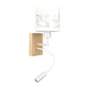 Brilagi - LED fleksibilna lampa BOBO WOOD 1xE27/25W/230V + LED/3W hrast/bela/jednorogovi