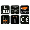 Muška trenerka donji dio Comfort vel. L/52 320g/m2 siva/crna Neo