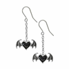Uhani ALCHEMY GOTHIC - Black Soul - Kositer - E443