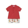 Mayoral Komplet polo majica in hlače 1217 Rdeča Regular Fit