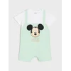 Sinsay - Pamučni romper sa printom Mickey Mouse - mint zelena