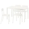 VIHALS / VIHALS Sto i 4 stolice, bela/bela, 84/120x74 cm