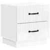 Noćni ormar s ladicama Bijela visokog sjaja 43 x 34,5 x 44,5 cm
