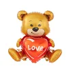 Folijski balon medvedek s srcem love dekoracija