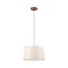 Luster na sajli AIDA 1xE27/15W/230V prečnik 35 cm hrast/krem