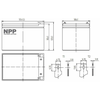 NPP NP12V-12Ah/ AGM BATTERY/ C20=12AH