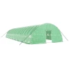 Plastenik s čeličnim okvirom zeleni 108 m2 18 x 6 x 2,85 m
