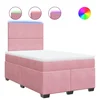 Vidaxl Box spring postelja z vzmetnico roza 120x200 cm žamet