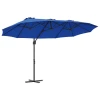 Suncobran Azurnoplava 372 x 198 x 243 cm Poliester i aluminij