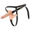 Strap-on z dvojim vibracijskim dildom