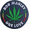Bob Marley Leaf Iron-On Patch