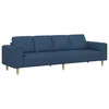 Vidaxl Dnevna soba kavč Modra 250 x 77 x 76 cm Poliester