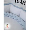 Bubamara037 Pletenica za krevetac, trostruka 240cm, Plava