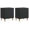 vidaXL Nočna omarica 2 pcs Črna 43 x 34,5 x 50 cm Inženirski les
