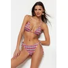 Trendyol geometrijsko vzorčasto trikotnik kravata navaden bikini komplet