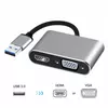 Adapter-konvertor USB 3.0 na HDMI+VGA