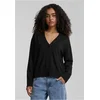 Womens knitted sweater with buttons black