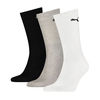 PUMA Unisex Sport Crew Lightweight Socks 3 Pack, Clothing, White/Grey/Black, 43-46