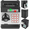 Elektronski sef za varčevanje PIN odpiranje - hranilnik črn