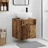 Umivaonik s policom za zid Staro drvo 49 x 44,5 x 66,5 cm