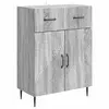 vidaXL Strani šal Siva Sonoma 66 x 34,5 x 89,5 cm Inženirski les