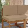 vidaXL Zunanja blazina za kavč 2 pcs Taupe Poliester