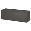 BESTA Spojene police i vrata, tamnosiva/Lappviken tamnosiva, 120x42x38 cm